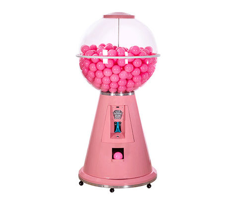 Pembe Renk Özel Gumball Makinesi Akıllı 24 Saat Self Servis 95 * 95 * 185 CM